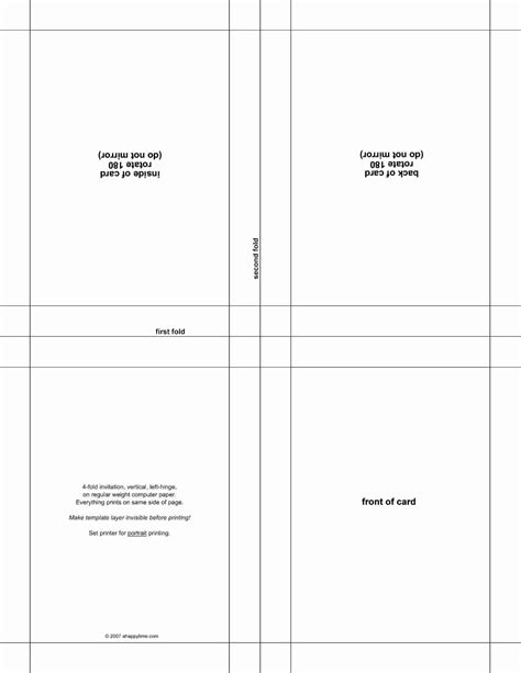 8 Quarter Fold Card Template for Word - SampleTemplatess - SampleTemplatess